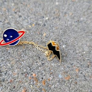 3/$25 Planet Saturn/ Lightning 🌩Enamel Lapel Pin